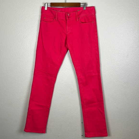 Lilly Pulitzer Worth Straight Jeans in Punch Pink Sz 6 - Picture 2 of 6